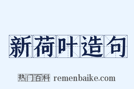 新荷叶造句是什么意思的图片